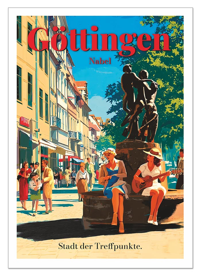 Postkarte A6 - Göttingen Nabel