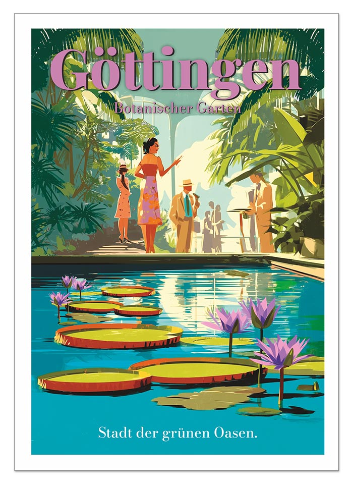 Postkarte A6 - Göttingen Botanischer Garten