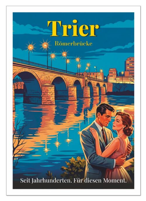 Postkarte A6 - Trier Römerbrücke
