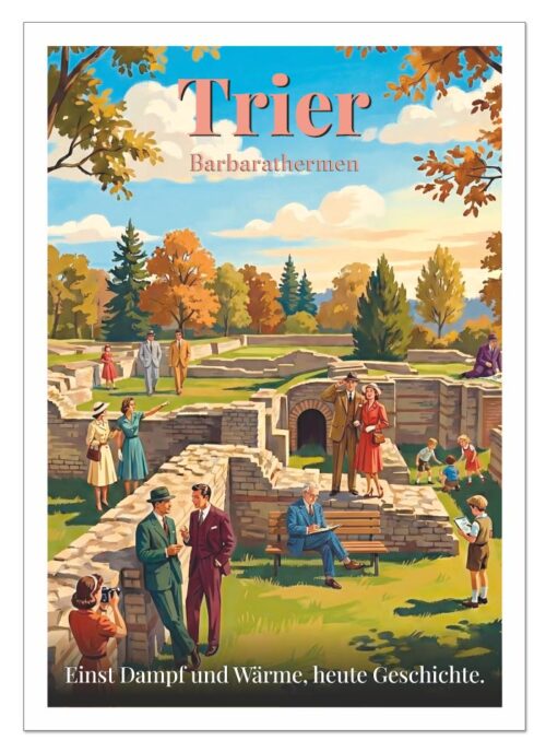 Postkarte A6 - Trier Barbarathermen