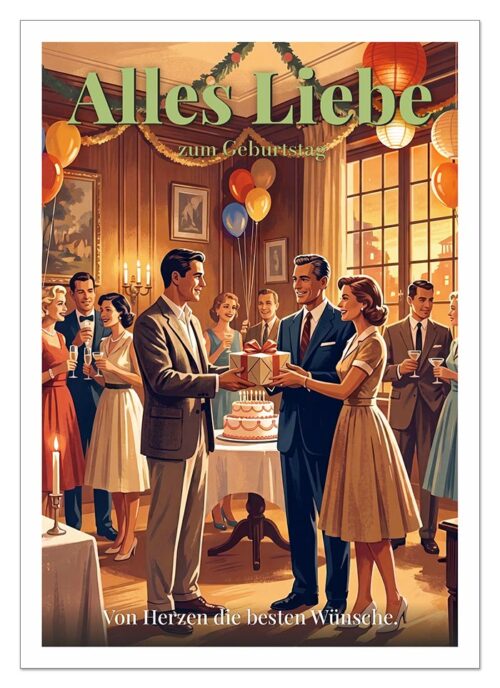 Postkarte A6 - Grußkarte Geburtstag 08