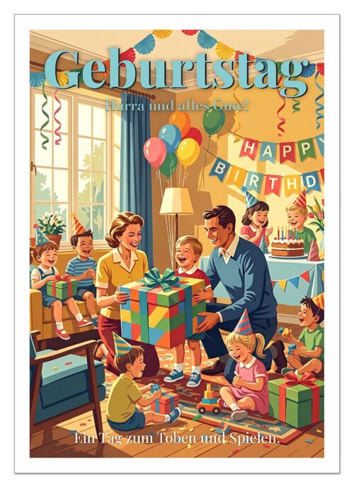 Postkarte A6 - Grußkarte Geburtstag 10